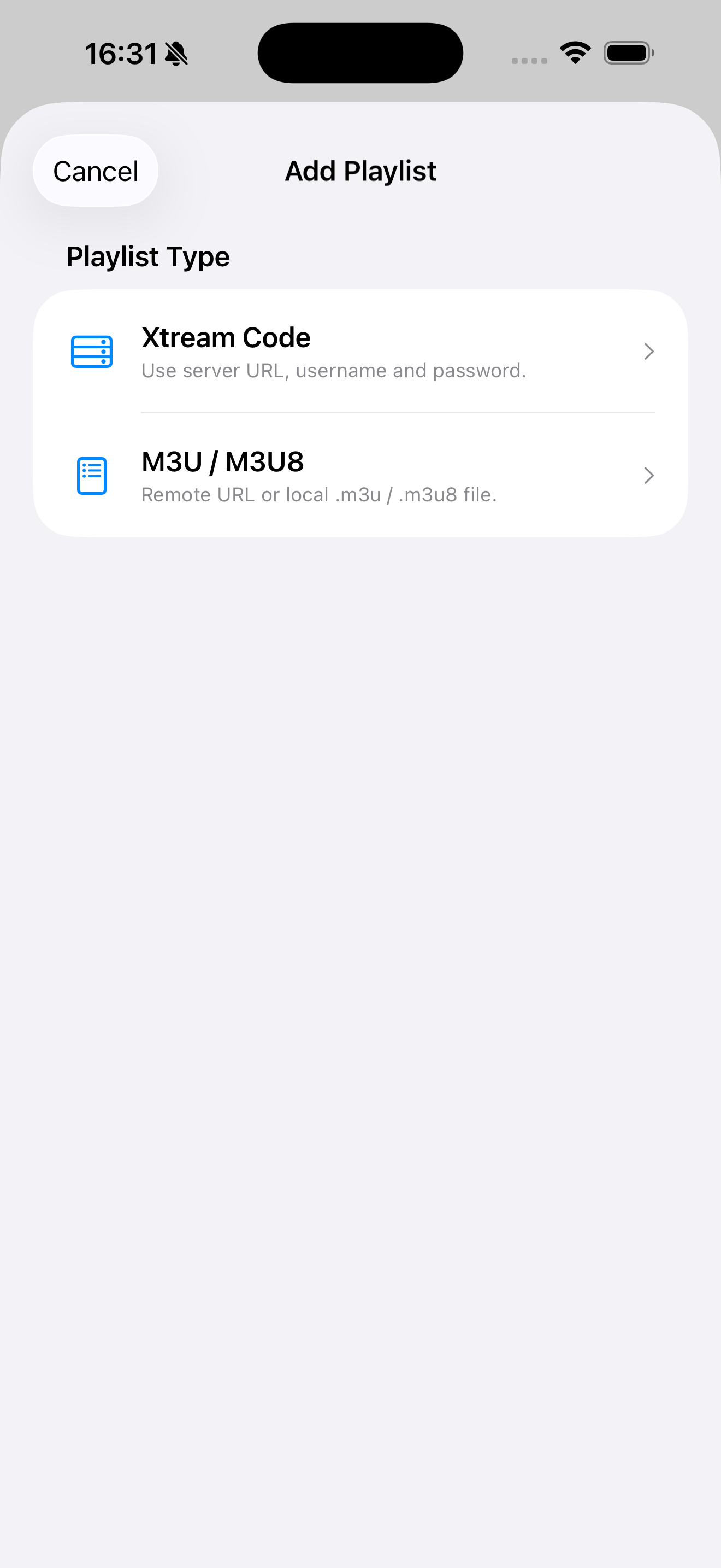 Add your playlist